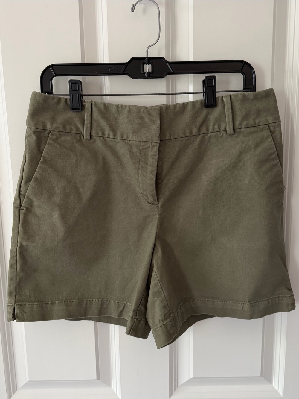 LOFT Olive Utility Cotton Shorts